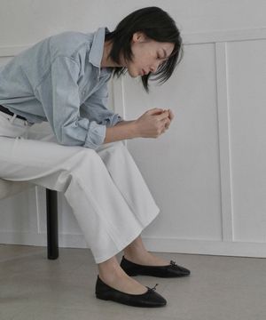 아셀리 리본 플랫슈즈 (1cm)