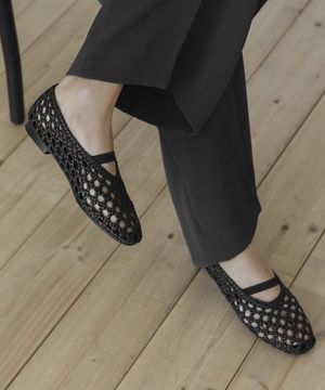 버나드 라피아 메리제인 플랫슈즈 (1cm)