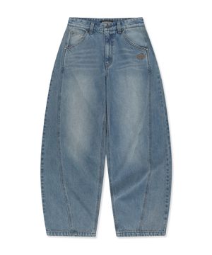 W BALLOON DENIM PANTS - BLUE