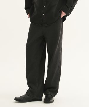 소프트 페이드 데님 팬츠_블랙