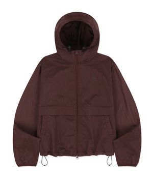 W TAG HIGH NECK HOODIE WINDBREAKER - BURGUNDY