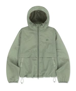 W TAG HIGH NECK HOODIE WINDBREAKER - LIGHT KHAKI