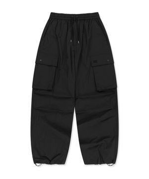 NYLON CARGO PANTS - BLACK