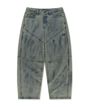BALLOON DENIM PANTS - BLUE
