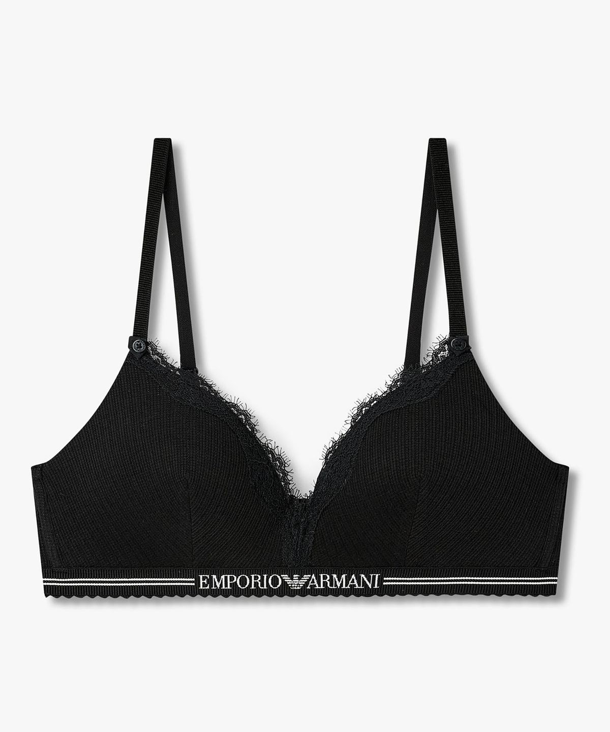 엠포리오 아르마니 언더웨어(EMPORIO ARMANI UNDERWEAR) 여성 니티드 패디드 트라이앵글 브라_블랙_0826181516