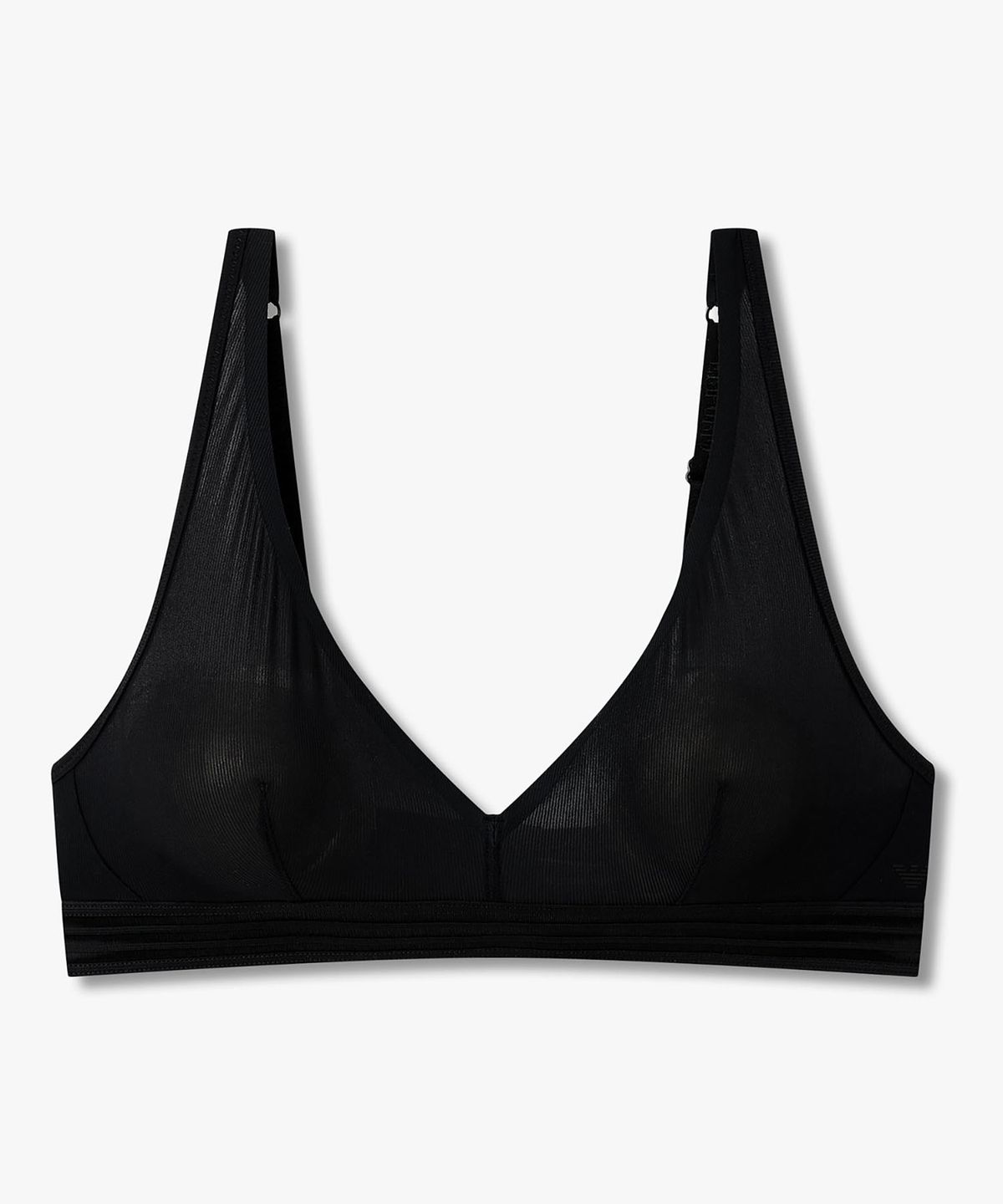 엠포리오 아르마니 언더웨어(EMPORIO ARMANI UNDERWEAR) 여성 이글 로고 리브드 브라렛 브라_블랙_0826181525