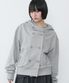 더블 버튼 후드 자켓 [그레이]