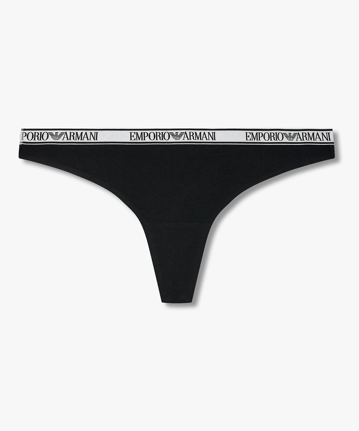 엠포리오 아르마니 언더웨어(EMPORIO ARMANI UNDERWEAR) 여성 글로시 나일론 티팬티_블랙_0826110512