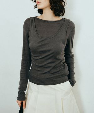 레이어드 탑세트_차콜