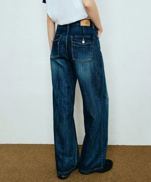 백포켓 데님 팬츠_블루