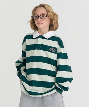 F7 체스트 카라 긴팔 (그린)