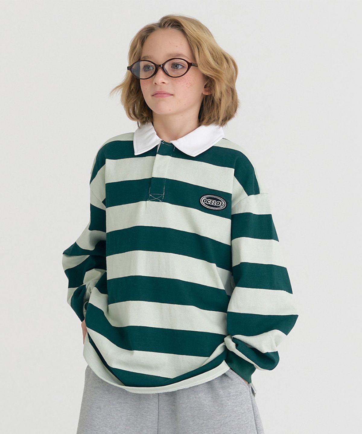 오실롯 주니어(OCELOT JUNIOR) F7 체스트 카라 긴팔 (그린)