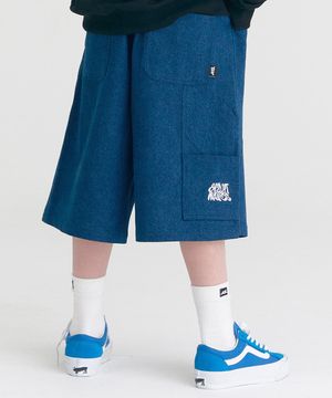 F17  데님 유틸 버뮤다팬츠 (진청)