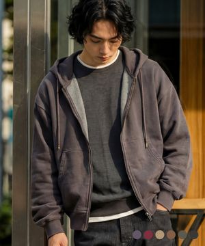 피그먼트 크롭 투 파인더 후드집업 빈티지퍼플 JUHD4742