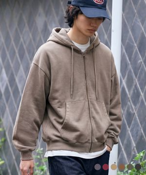 피그먼트 크롭 투 파인더 후드집업 스톤베이지 JUHD4742