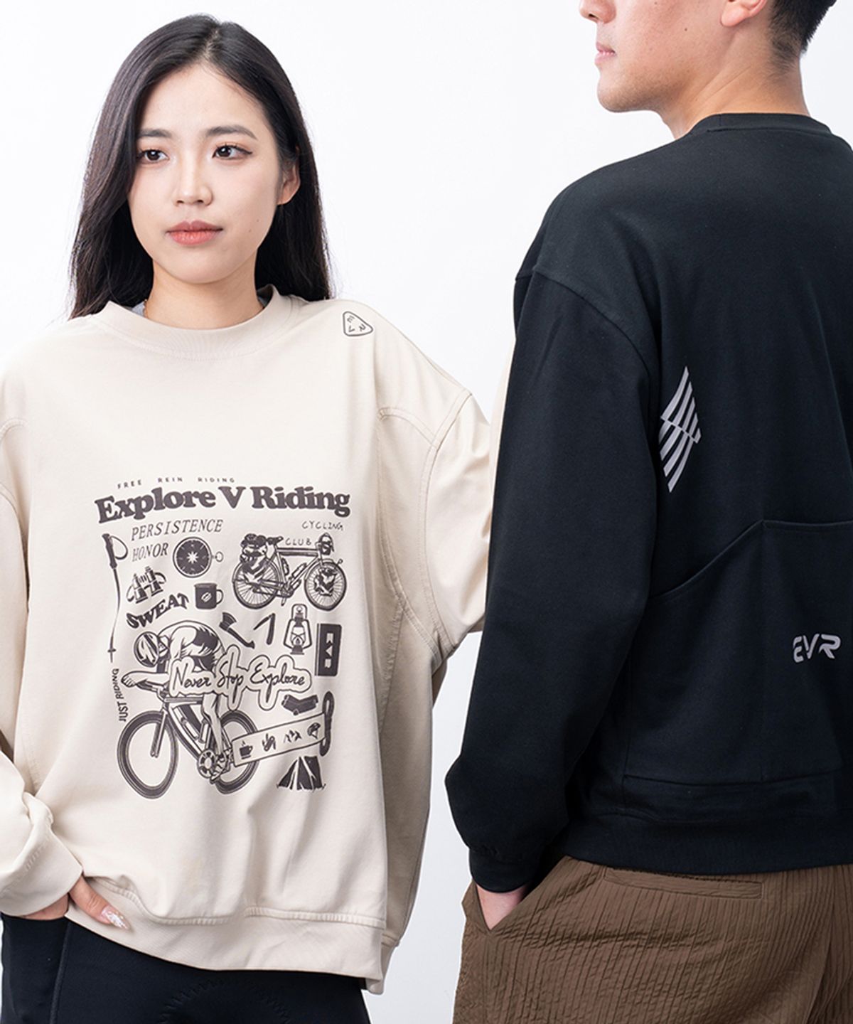 이브이알(EVR) CITY 4포켓 사이클링 맨투맨 KX5001 (남녀공용)