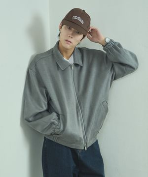 시그니처 스웨이드 오버핏 재킷  2WAY [그레이]