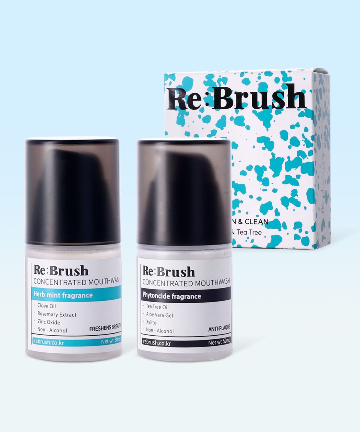 리브러쉬(REBRUSH) 100배 농축 가글 50ml 2개 세트 (3종 택1)