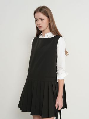 플리츠 스커트 미니 원피스 [BLACK] / GF1LOP503