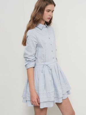 플리츠 셔츠 원피스 [STRIPE] / GF1LOP504