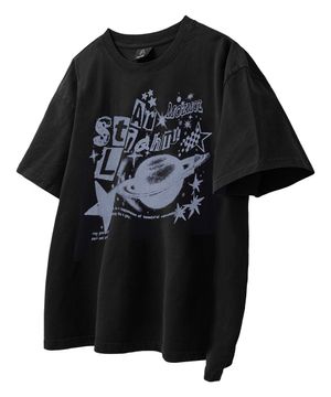 스타라잇 피그먼트 오버핏 반팔티셔츠 블랙