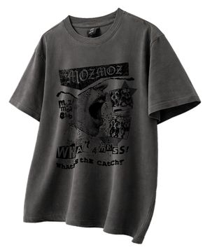 스크림 피그먼트 오버핏 반팔티셔츠 챠콜