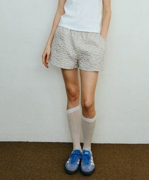 플라워 쇼츠_그레이