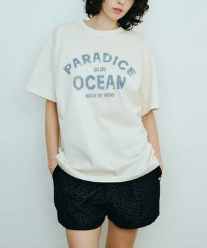 파라다이스 박스 반팔티_아이보리