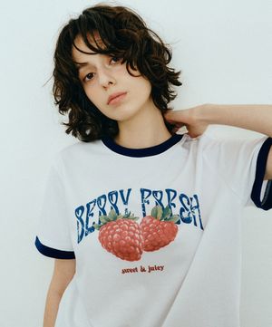 베리베리 배색 반팔티_아이보리