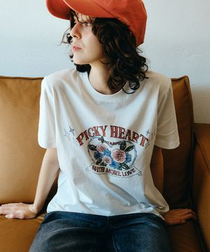 빈티지 로즈 반팔티_화이트