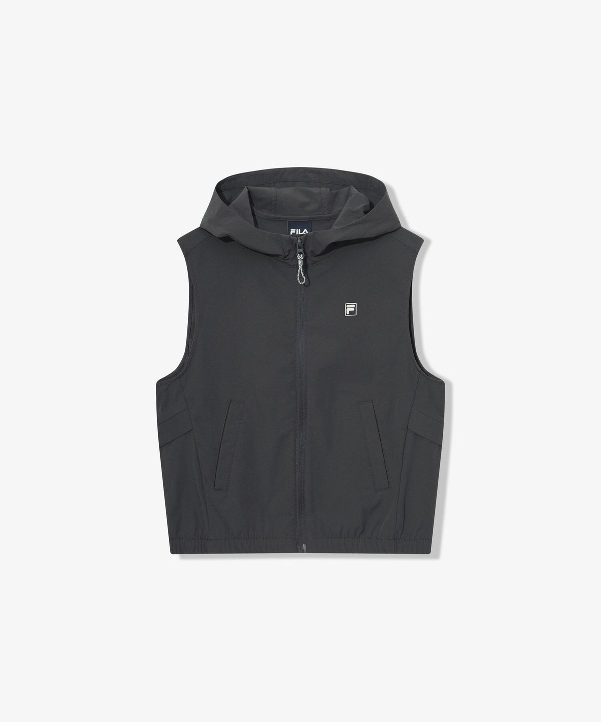 휠라 키즈(FILA KIDS) 간절기 우븐 후드 조끼