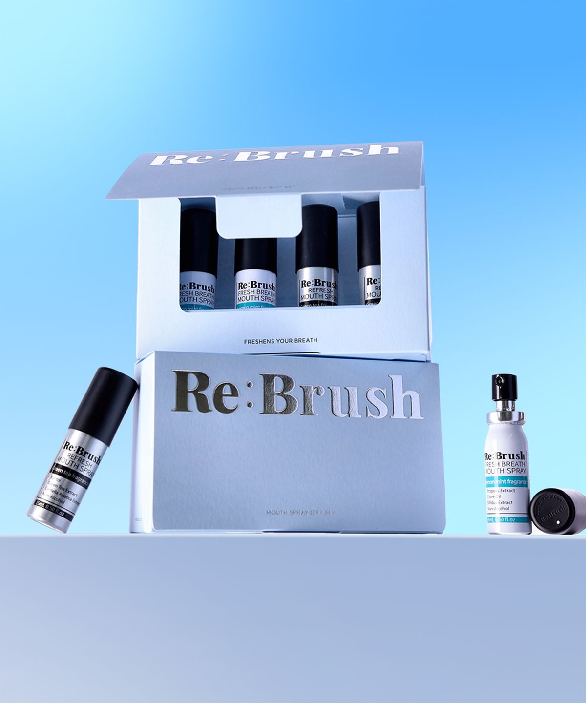 리브러쉬(REBRUSH) 무알콜 구강 스프레이 기프트 세트 (15ml 4개)