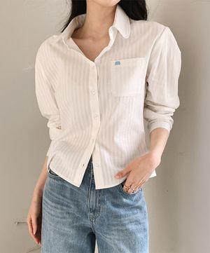 소프트 핀턱 블라우스_아이보리