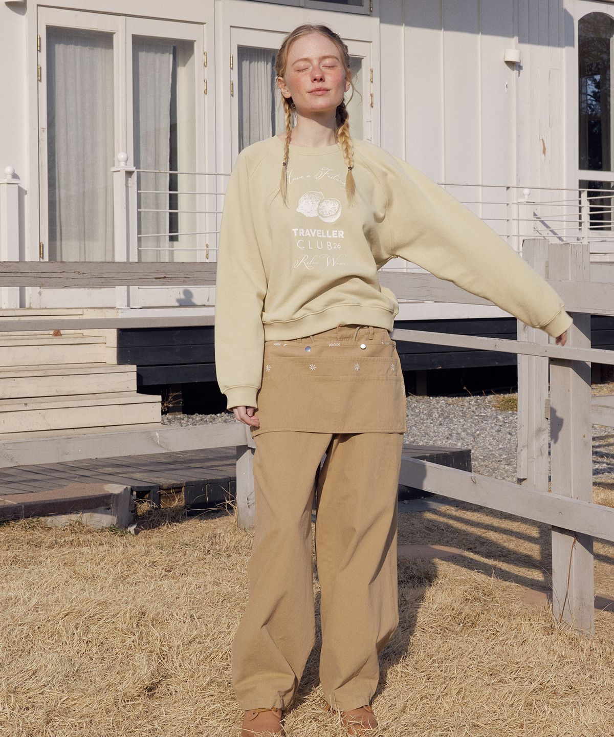 프리터(FRITUR) Garden Apron Pants Beige_F261PT04