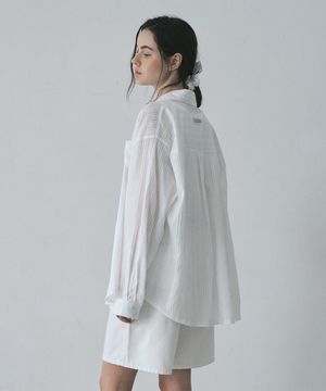 릴렉스드 시어 코튼 셔츠_아이보리