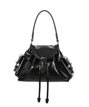 멜로우 와이드 버킷백 블랙