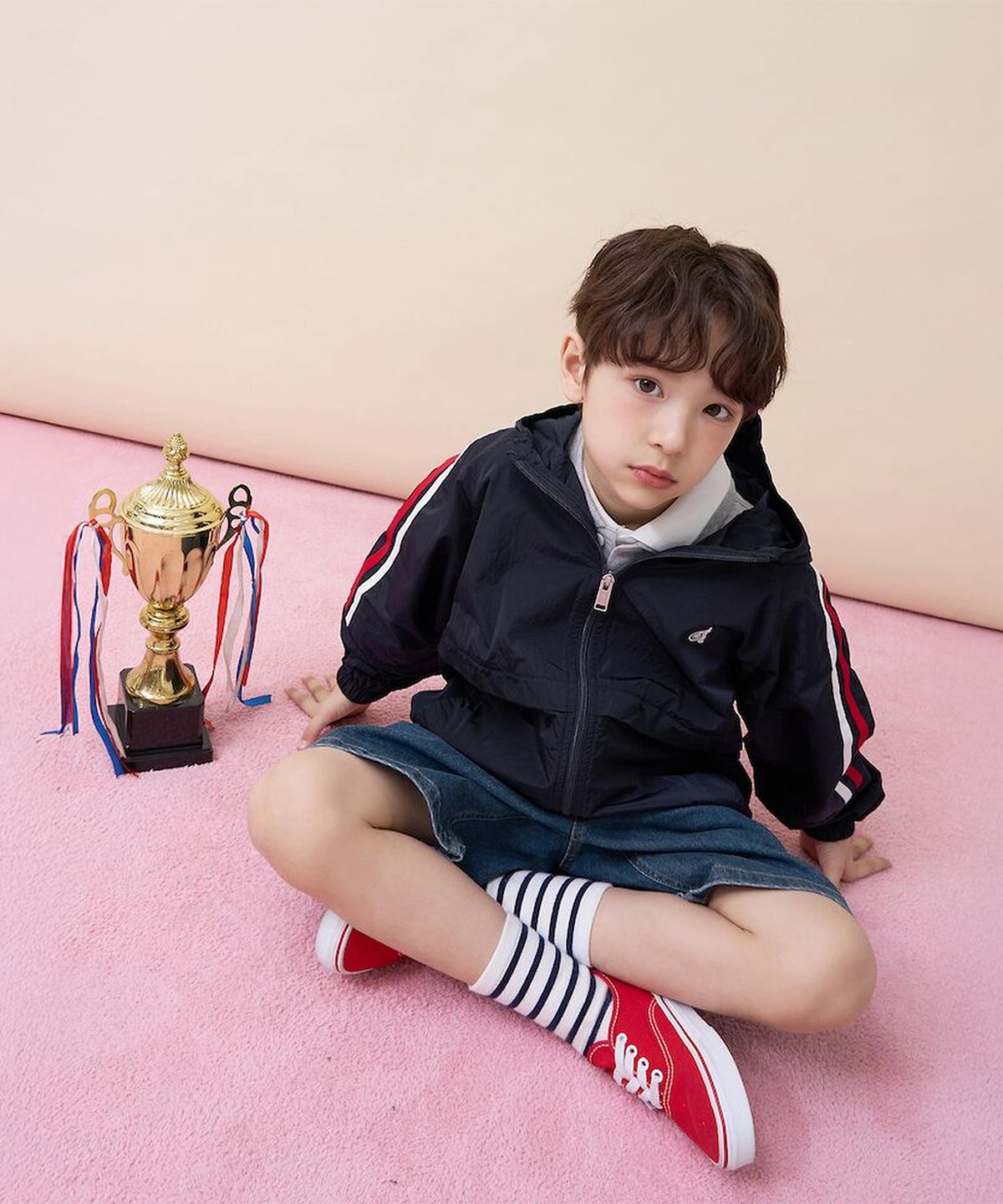 빈폴 키즈(BEANPOLE KIDS) 경량 메시 포인트 점퍼  네이비 (BI6239U90R)