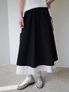 [리본슬릿/데일리] 보우 슬릿 맥시 스커트 (BLACK)