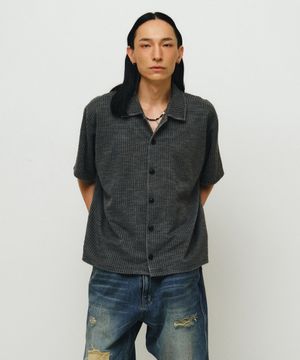 Blue Pin crochet 1/2 shirts (blue pin)