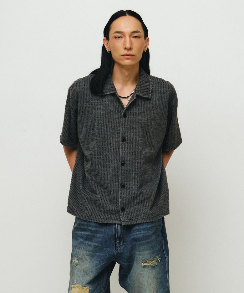 Blue Pin crochet 1/2 shirts (blue pin)