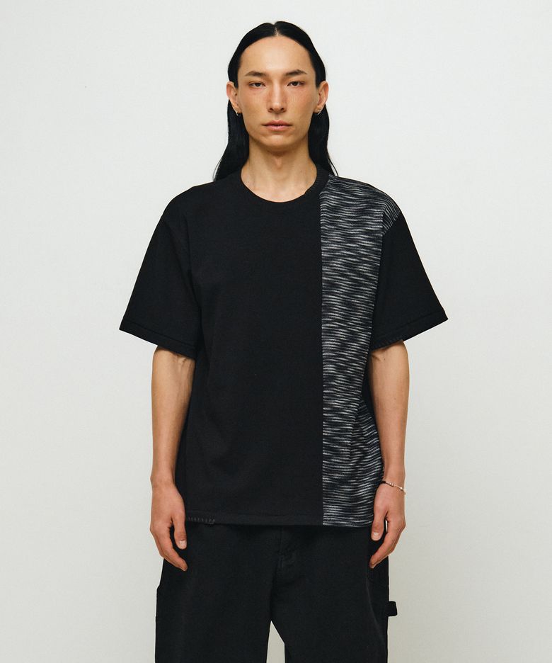 Functional Knit Panel 1/2 T-Shirt (black)