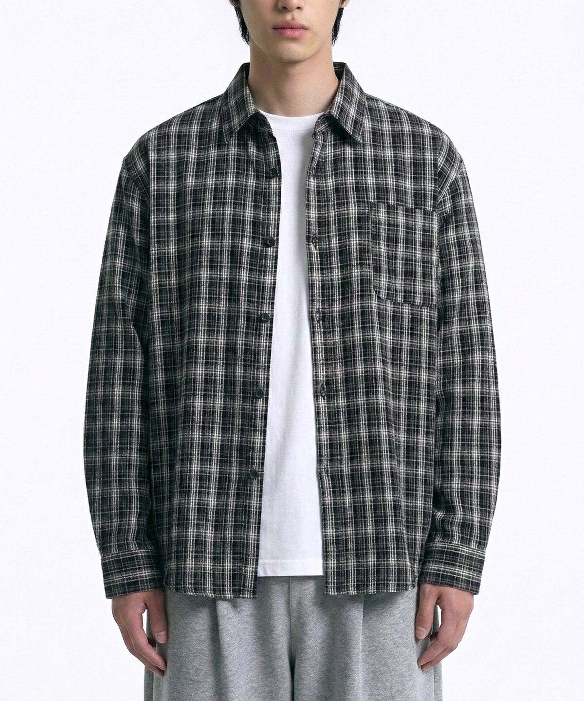 언더오프(UNDEROFF) 데일리 캐주얼 체크 셔츠