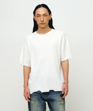 [엔도어 X 후디진호] Vtg Damage 1/2 T-Shirt (off white)