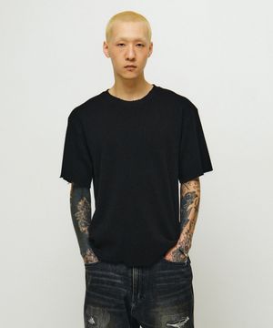 [엔도어 X 후디진호] Vtg Damage 1/2 T-Shirt (black)
