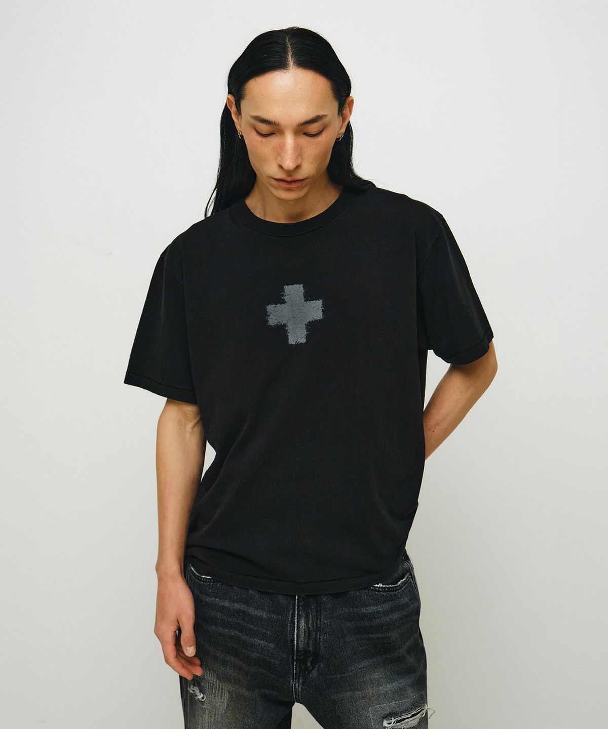 엔도어(ENDOOR) Vintage cross 1/2 T-Shirt (vtg black)