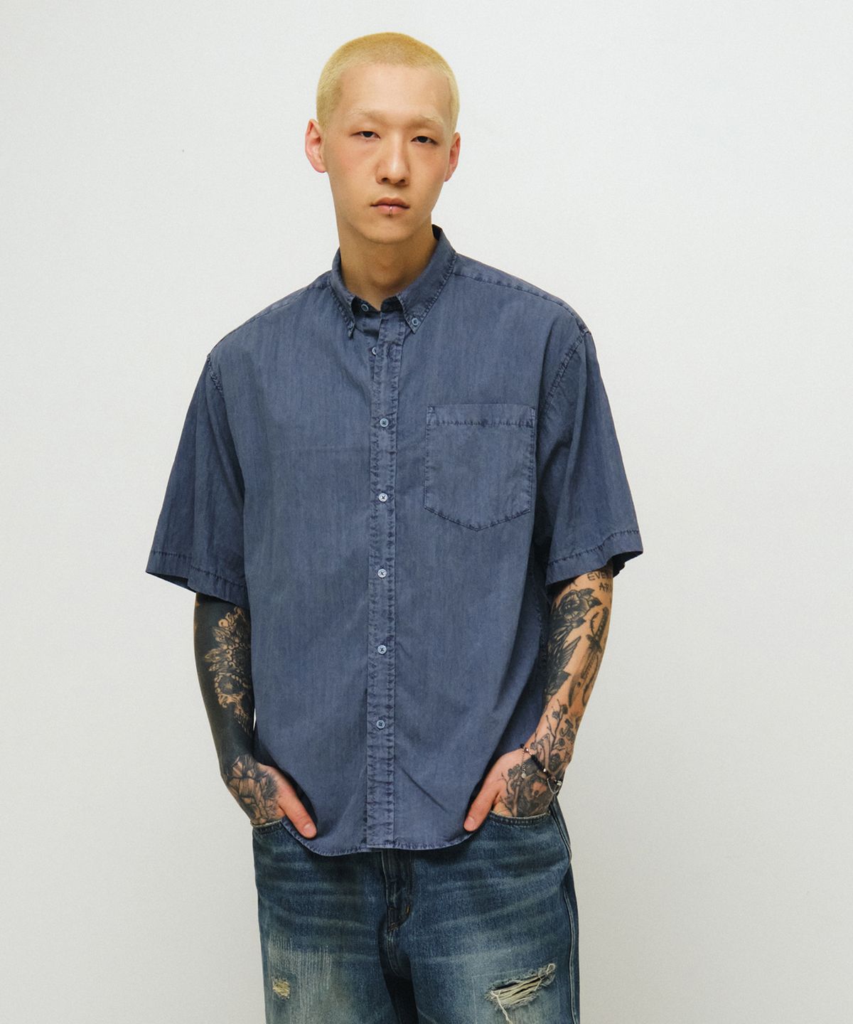 엔도어(ENDOOR) Vintage 1/2 shirt (vtg navy)
