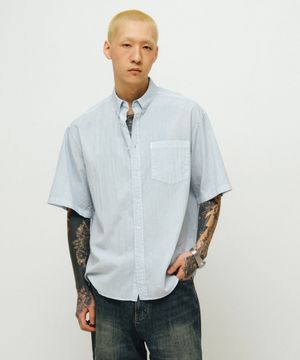 [엔도어 X 후디진호] Vintage 1/2 shirt (vtg sky blue)