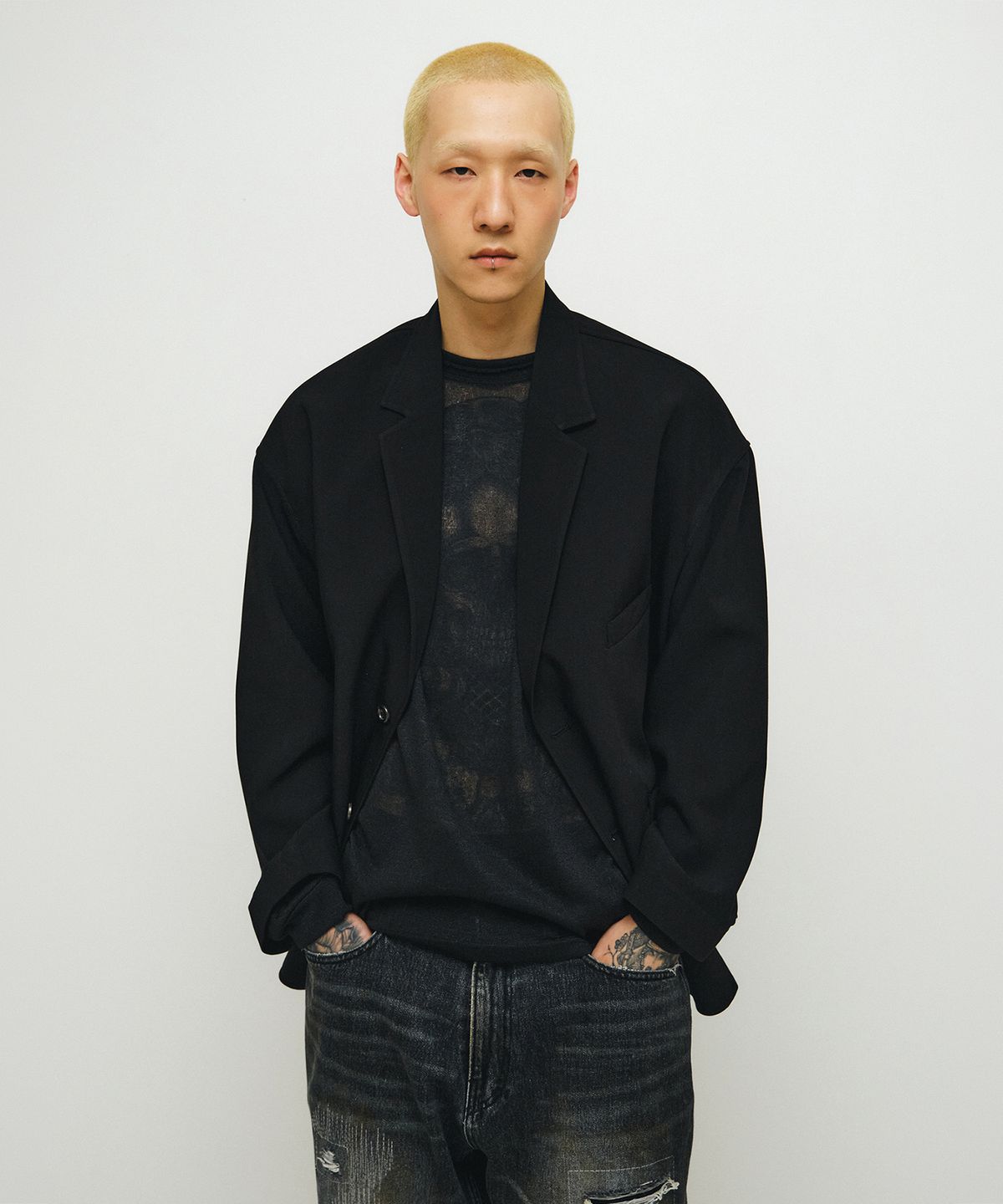 엔도어(ENDOOR) Relaxed oversized jacket (black)