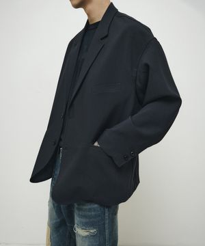 Relaxed oversized jacket (gray)