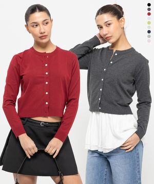 우먼즈 라운드 넥 가디건[10 COLOR]